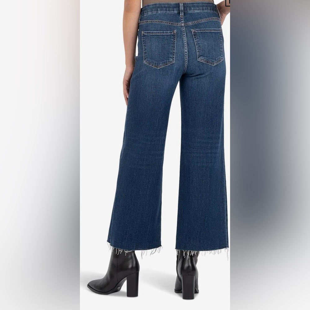 Short size 16 Kut from the Kloth Dark Blue Wide Leg Jeans